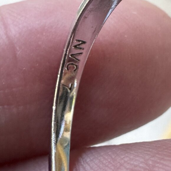 NVC Rose Gold Vermeil Sterling Pave Ring Size 6.75 Flower Daisy Lab Created CZ - Picture 8 of 10